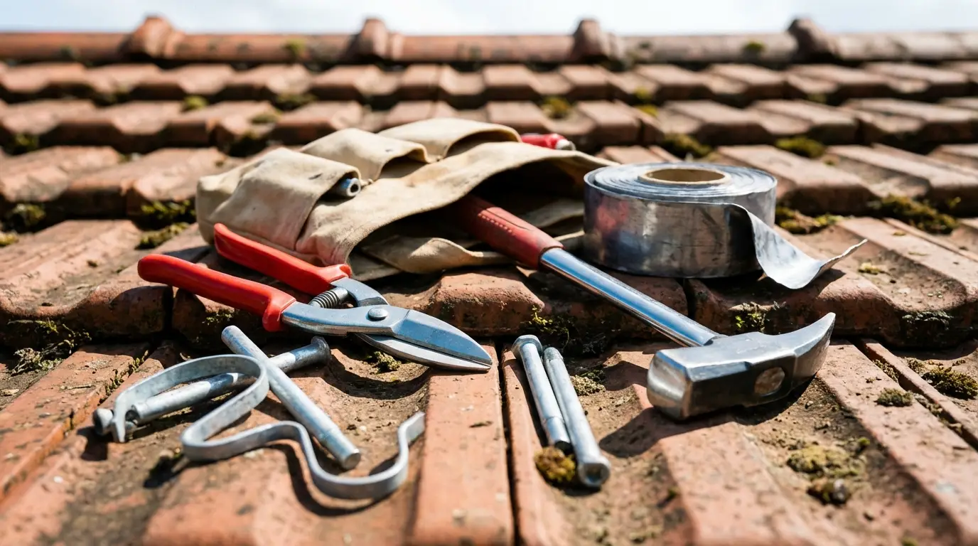 Outils professionnels et matériaux en zinc pour la rénovation des abergements de cheminée