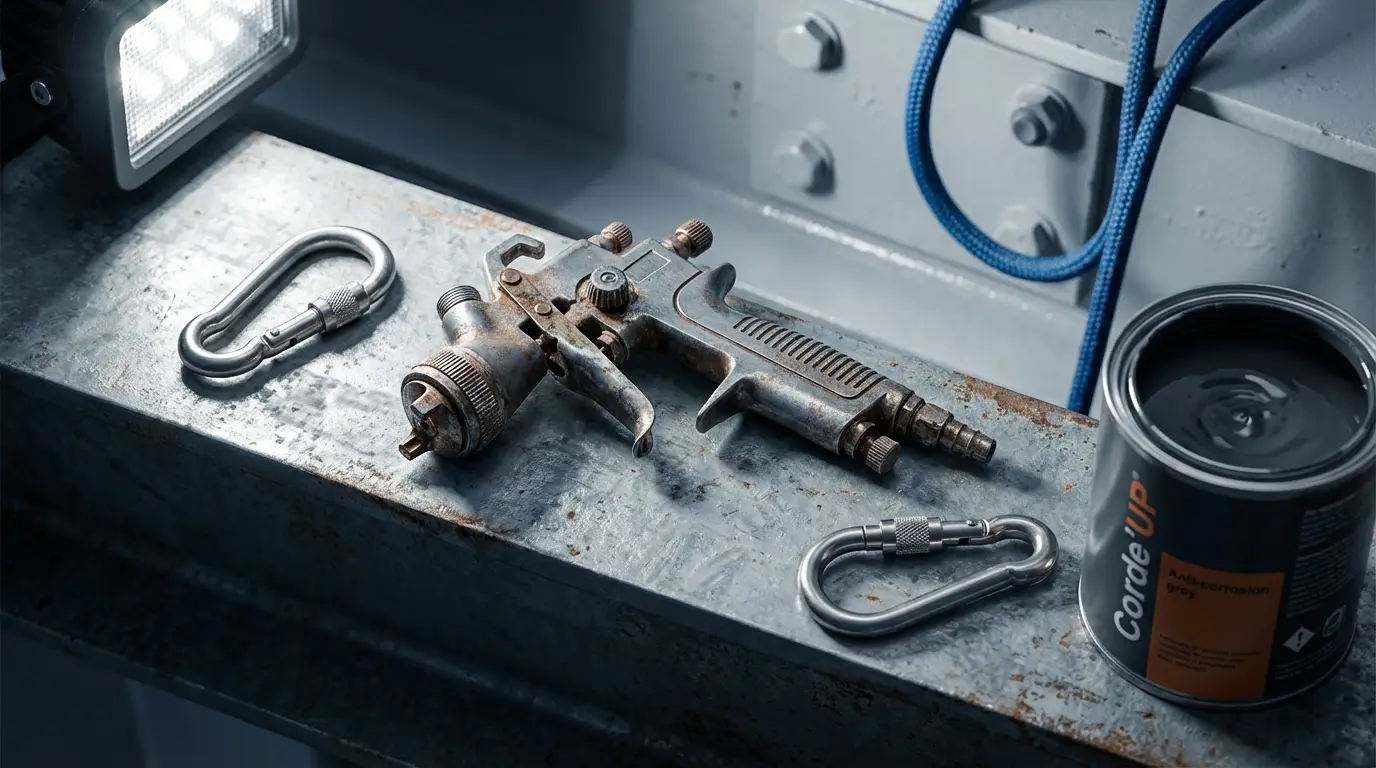 Outils professionnels pour application de peinture anticorrosion en hauteur