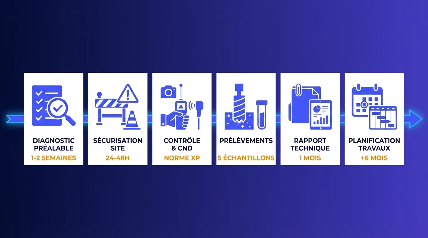 Infographie détaillant les étapes d'une inspection détaillée périodique