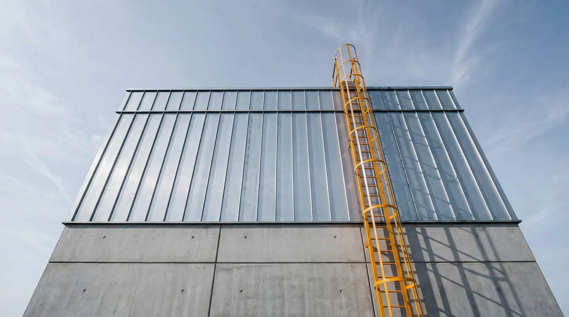 Mise aux normes hauteur et pose de garde-corps industriel sur un batiment de production francais
