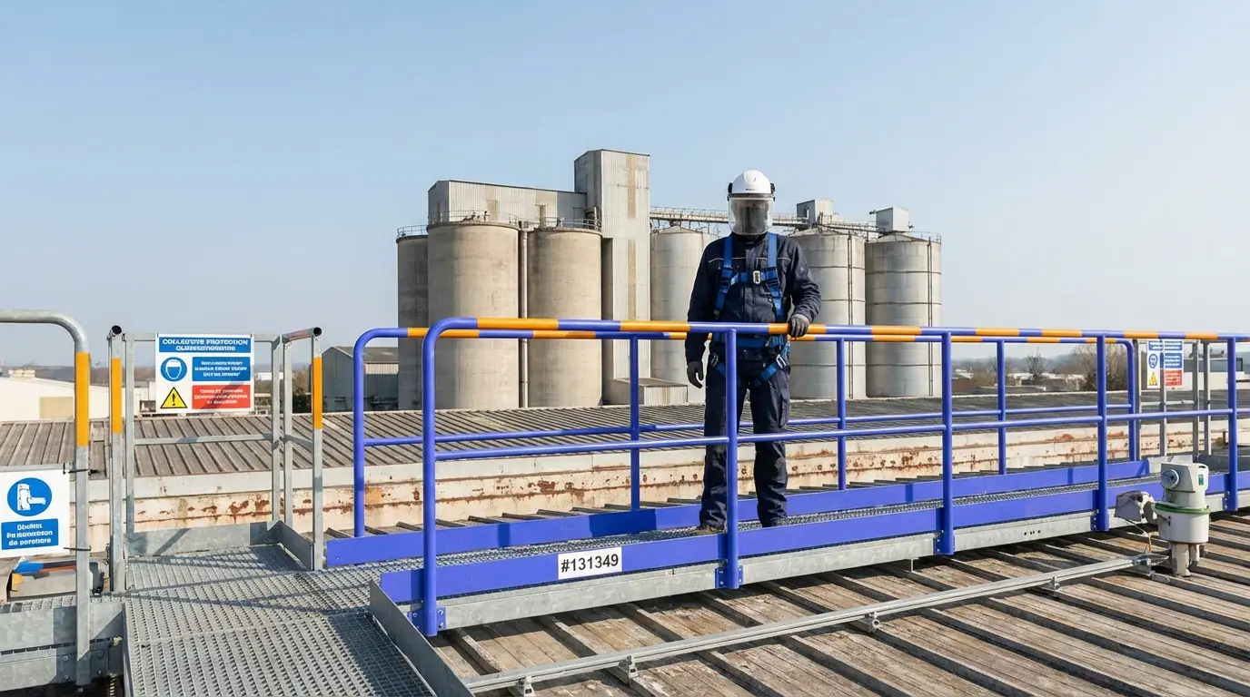 prévention sécurité travail en hauteur industrie EPI antichute harnais